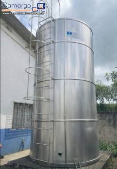 Tanque de armazenamento em a�o inox 20.000 litros com spray ball Fabrinox