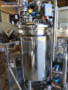 Tanque reator 100 L 140 L inox 316 L cip em skid Kroma com documenta��o ERU data sheet
