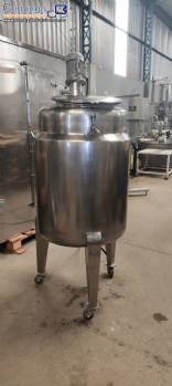 Tanque de agita��o misturador  encamisado aquecido em inox 170 litros cowles