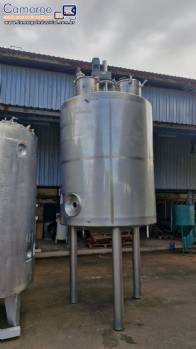Tanque reator misturador encamisado em inox 304L 5.000 litros ano 2020 com spray ball Plurinox