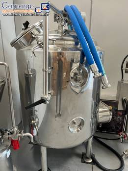 Tanque reator misturador encamisado herm�tico em inox 300 litros